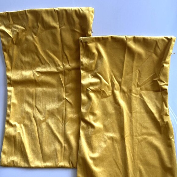 SOFT VELVET THROW PILLOW COVERS, YELLOW - Picture 4 of 5